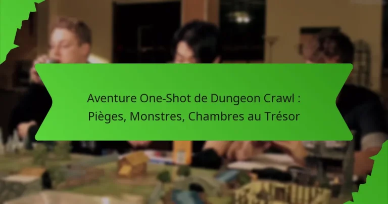 Aventure One-Shot de Dungeon Crawl : Pièges, Monstres, Chambres au Trésor