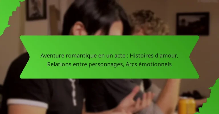 Aventure romantique en un acte : Histoires d’amour, Relations entre personnages, Arcs émotionnels