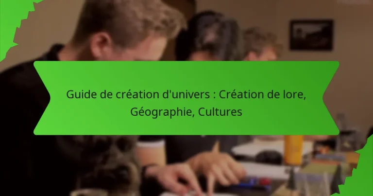 Guide de création d’univers : Création de lore, Géographie, Cultures